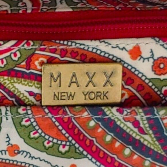 Maxx New York Black Corduroy And Leather Messenger Shoulder Bag Large Purse - Picture 11 of 11